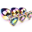 HEART RAINBOW ALLOY BUTT PLUG MEDIUM